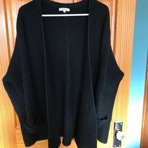 Madewell Black Wool Open Cardigan M/L
